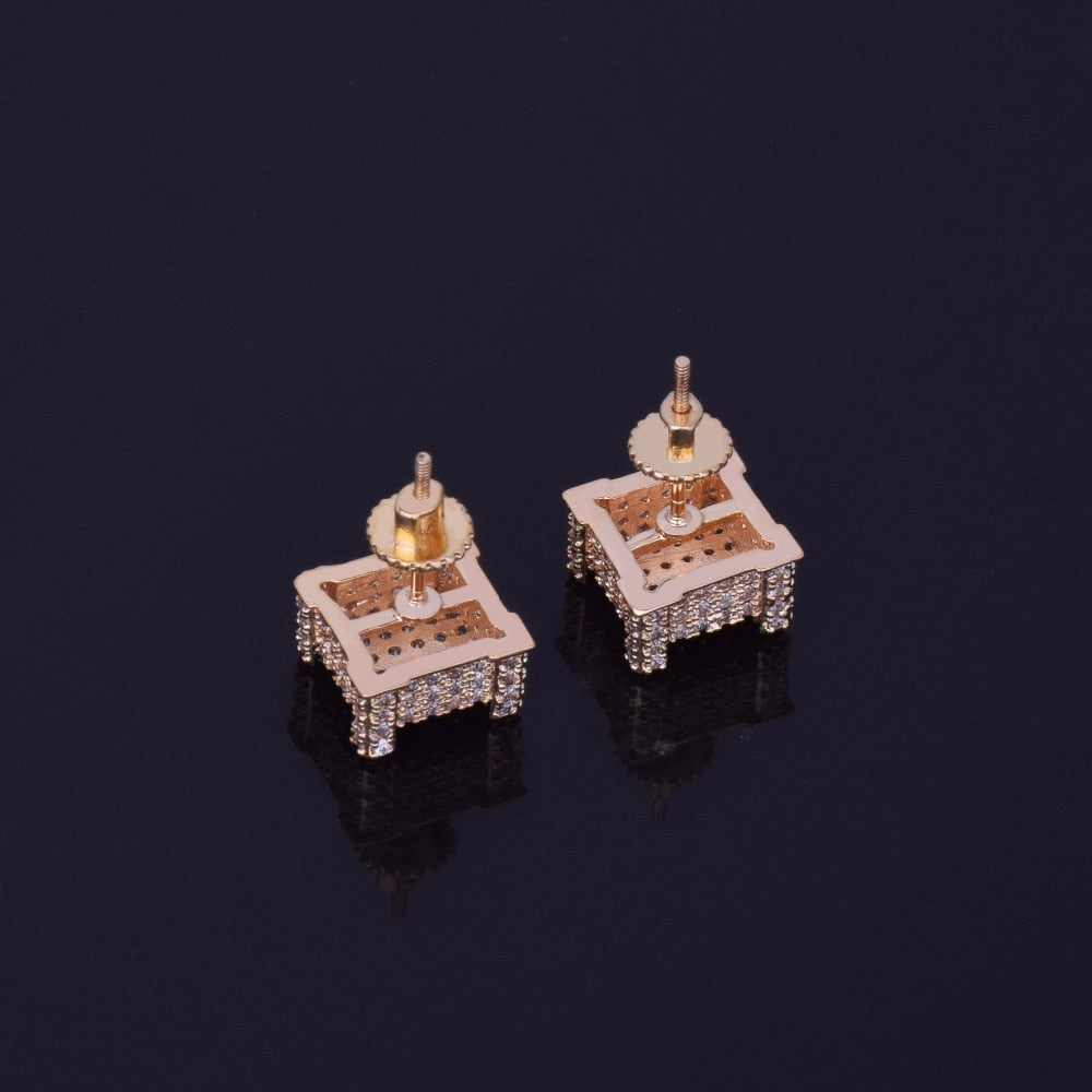 Rhinestone Square Stud Earrings