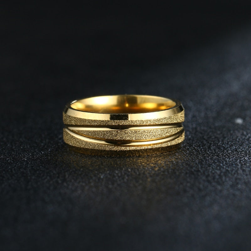 Gold Textured Chunky Ring