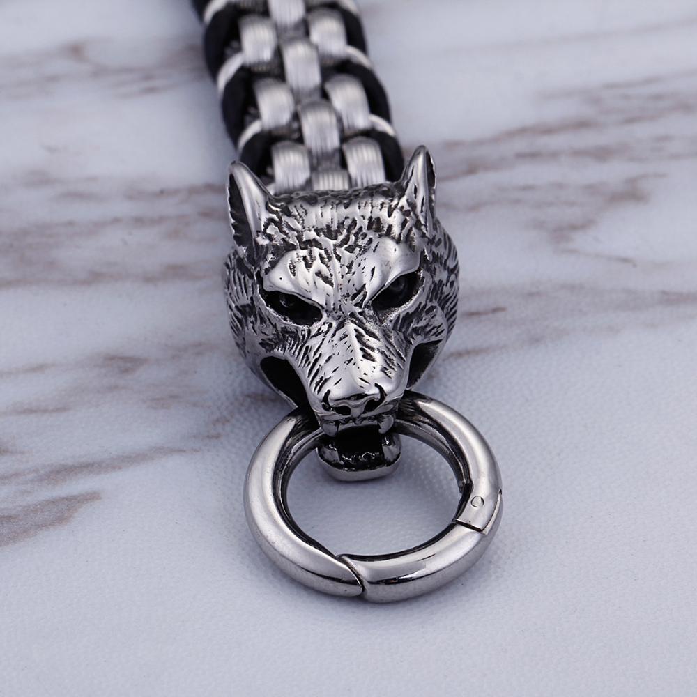 Vintage Wolf Link Chain Bracelet