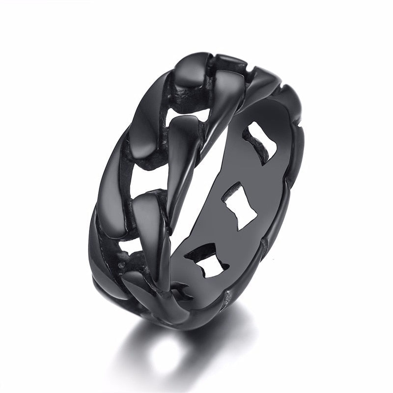 Polished Chain Link Ring