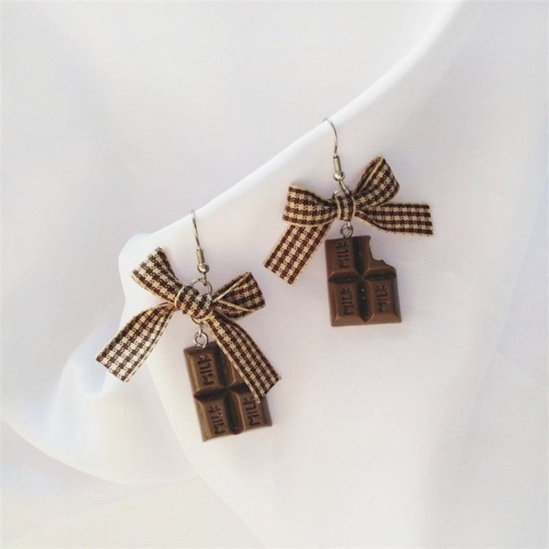 Bowtie Chocolate Bar Earrings