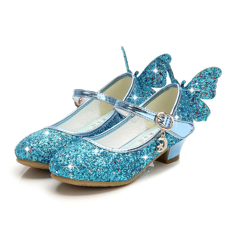 Crystal Butterfly Non-Slip Embellished Children's Dance Shoes