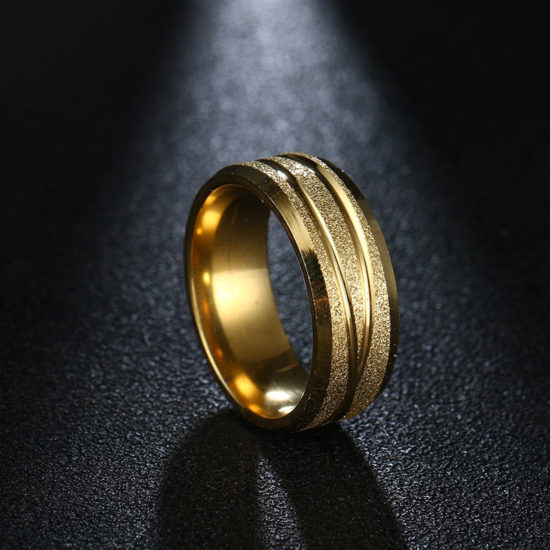 Gold Textured Chunky Ring