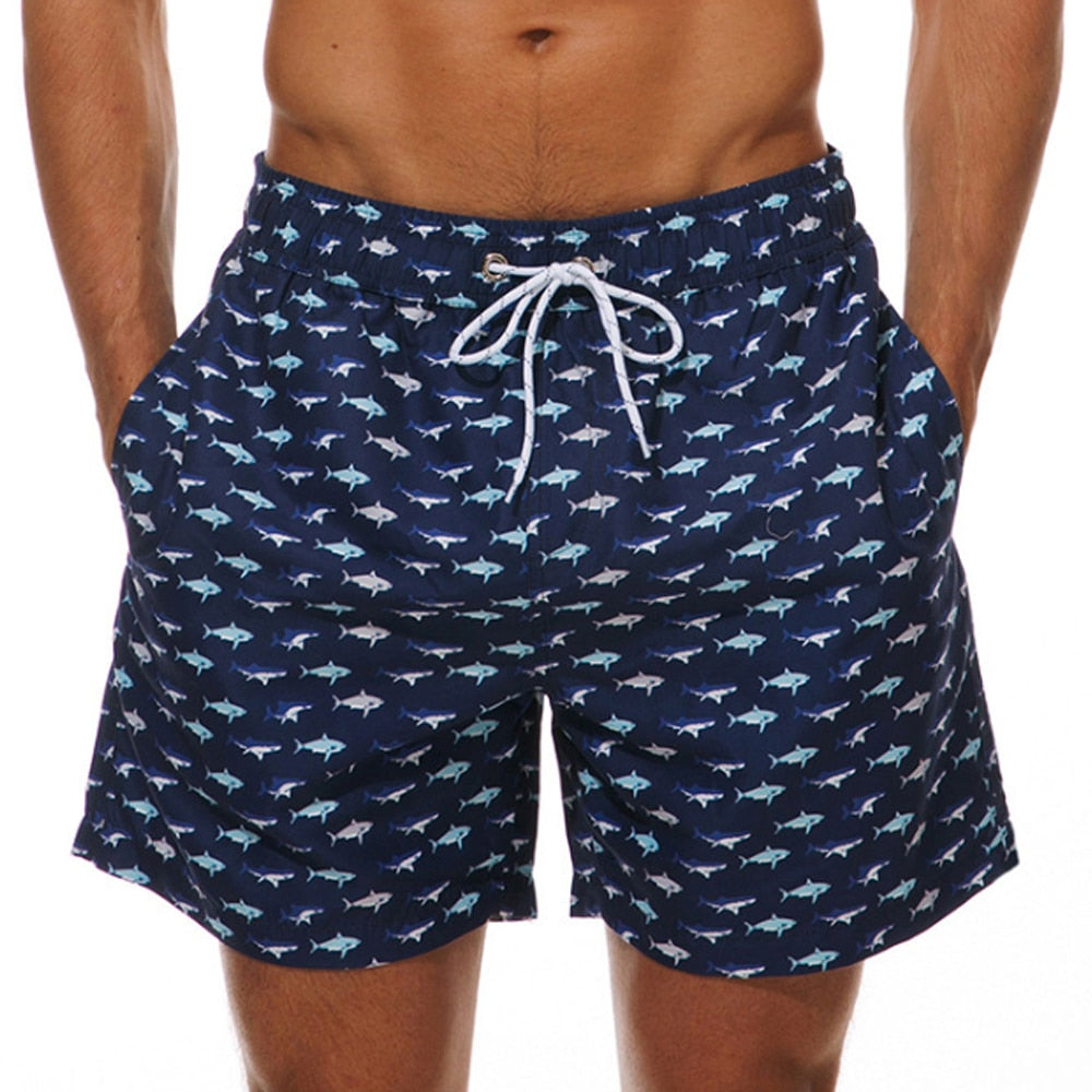 Casual Beach Shorts w/ Drawstrings