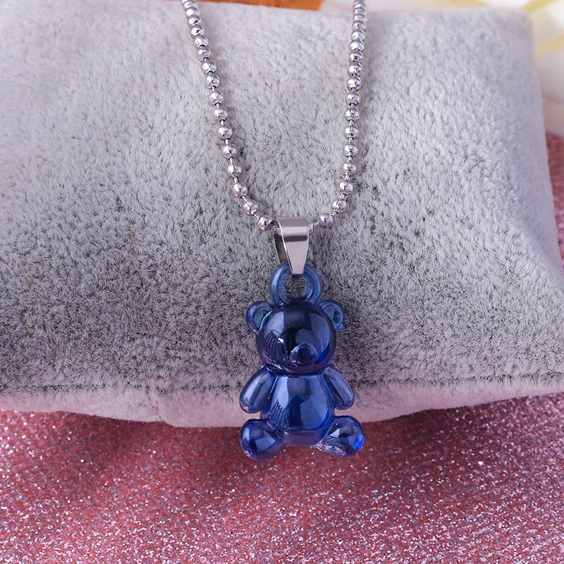 Gummy Bear Drop Chain Necklace