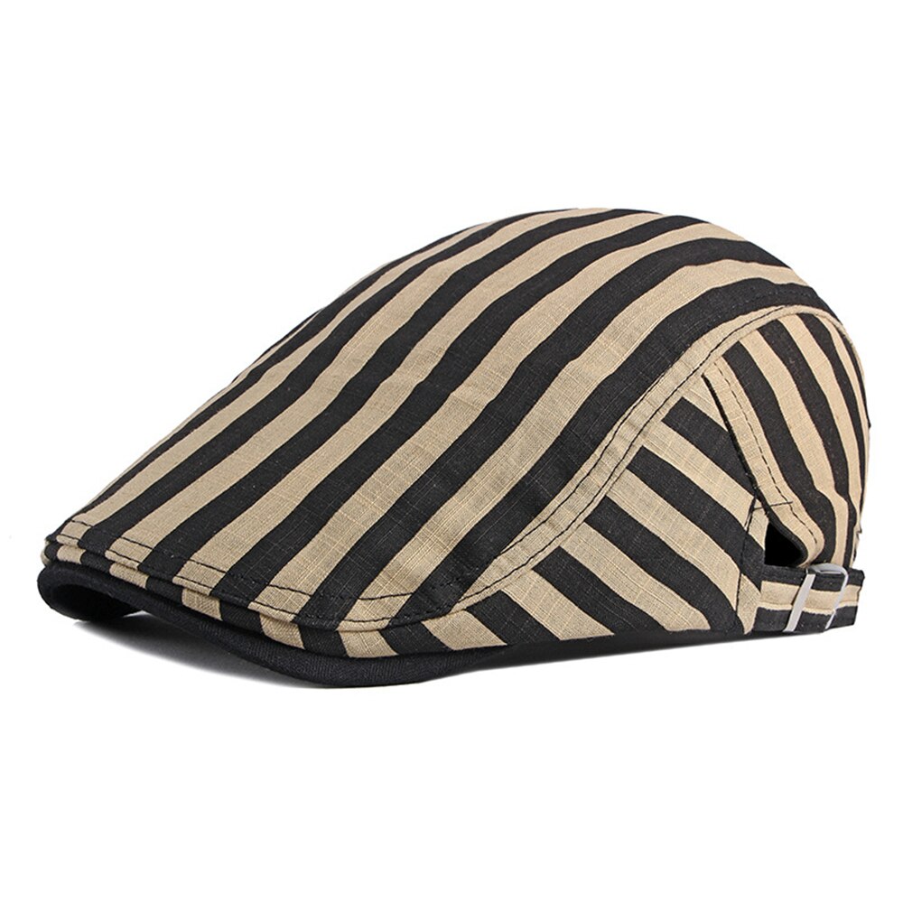 Vintage Cotton Striped Beret