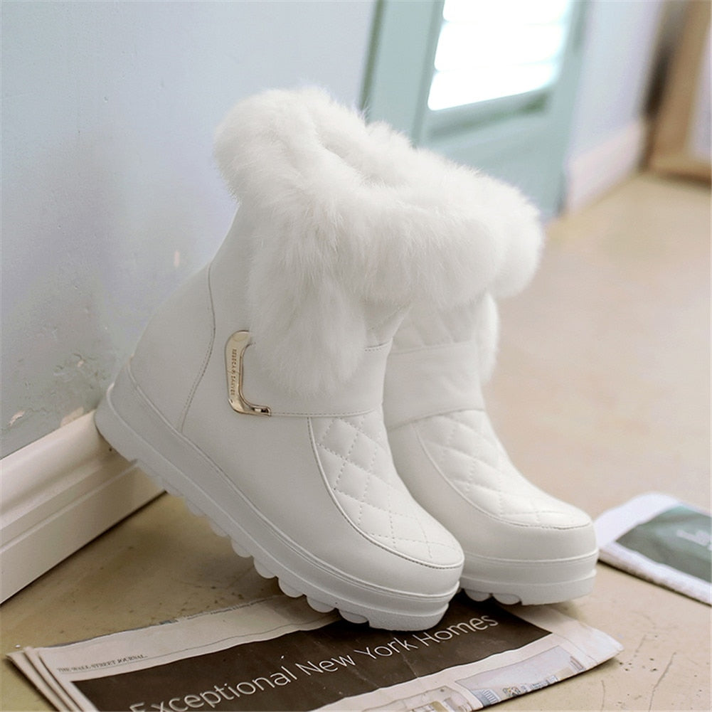 Chloe Fur Platform Booties