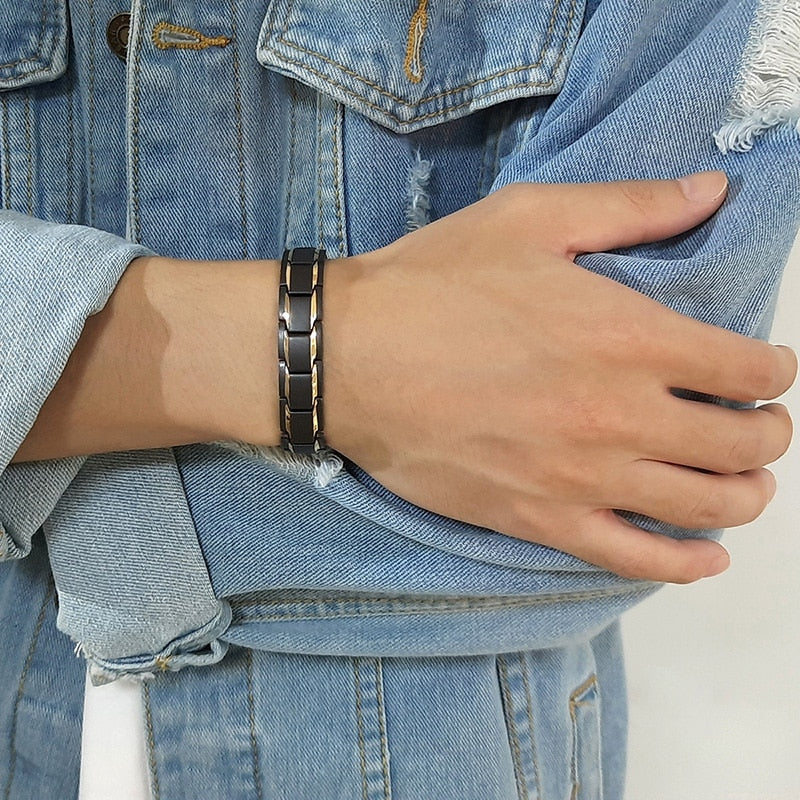 Linked Up Polished Steel Bracelet