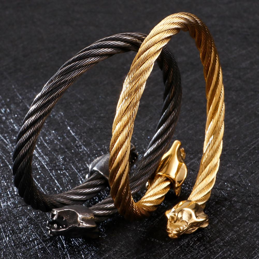 Wolf Wrap Rope Cuff Bracelet