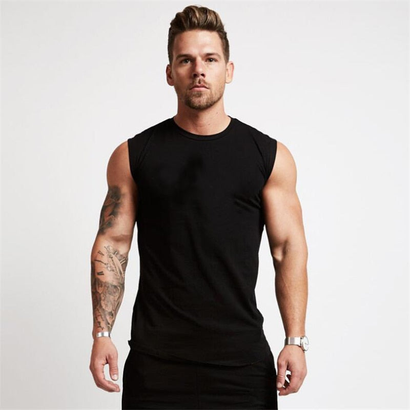 Casual Sleeveless Cotton T-Shirt