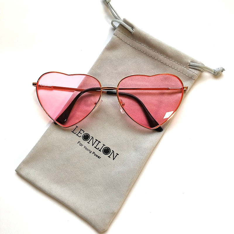 Gradient Heart Frame Sunglasses