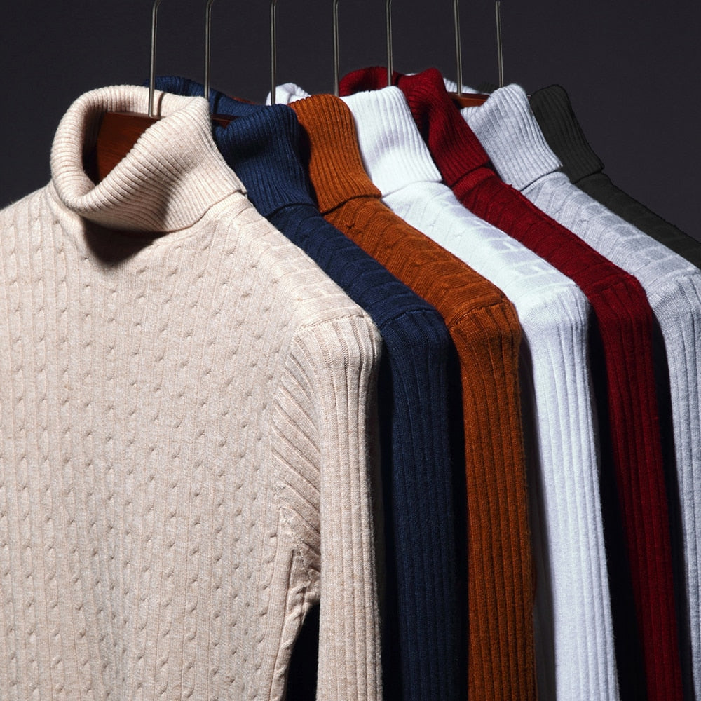 Knitted Turtleneck Pullover Sweater