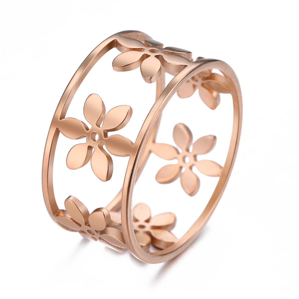 Embellished Layered Flower Ring