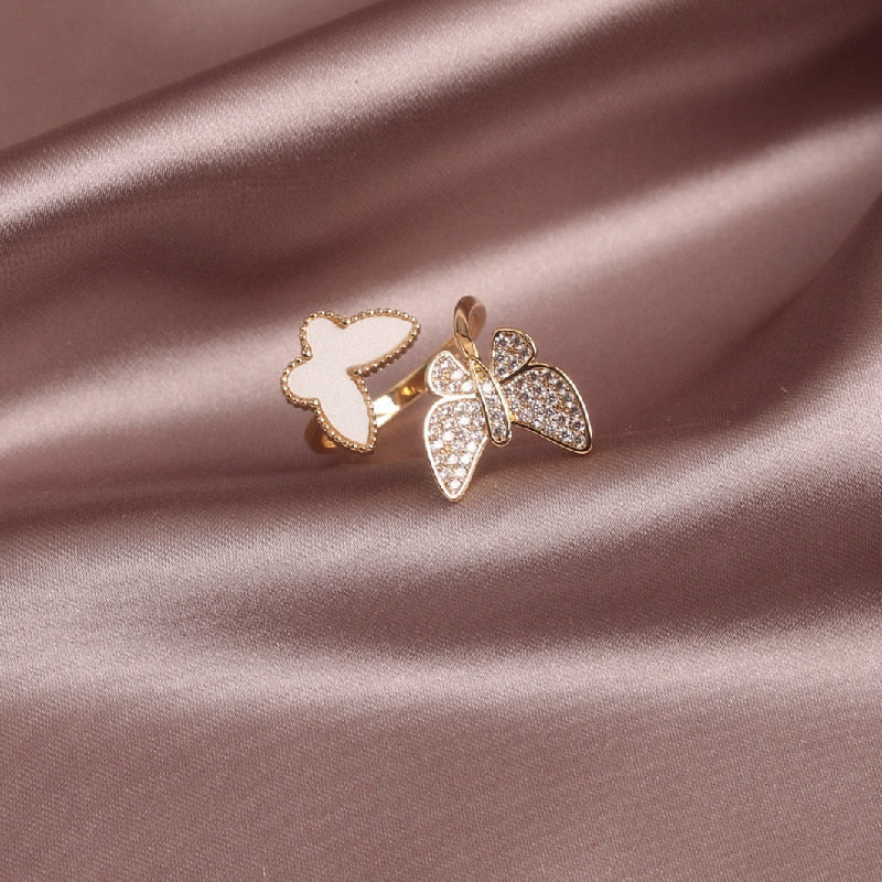 Butterfly Crystal Wrap Ring