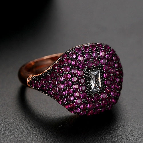 Chunky Rhinestone Crystal Ring