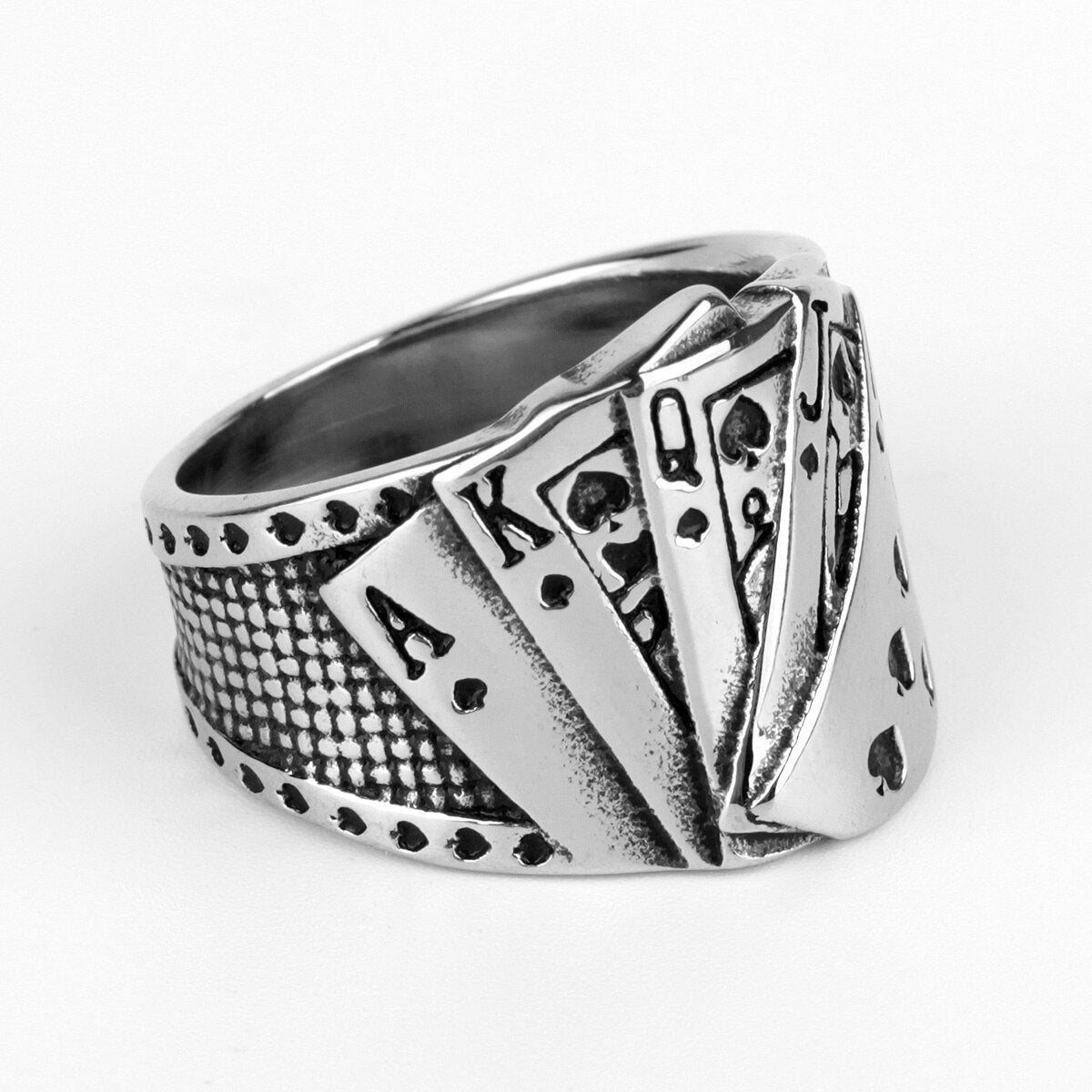 Poker Face Embellished Ring