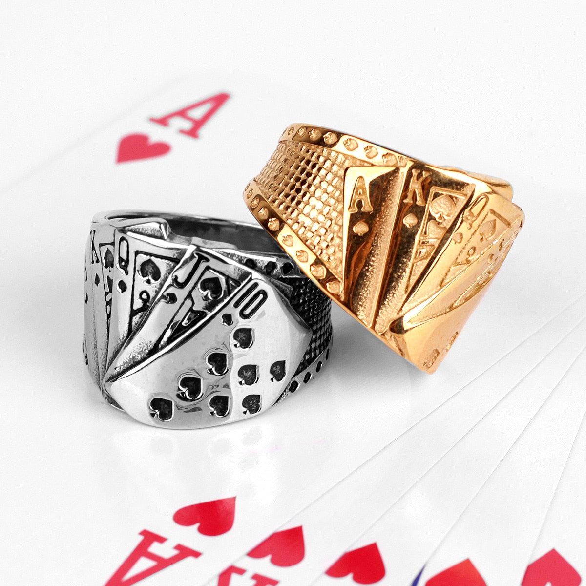 Poker Face Embellished Ring