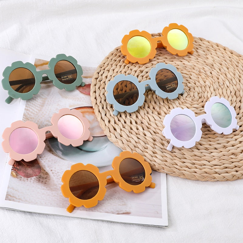 Vintage Round Flower Sunglasses