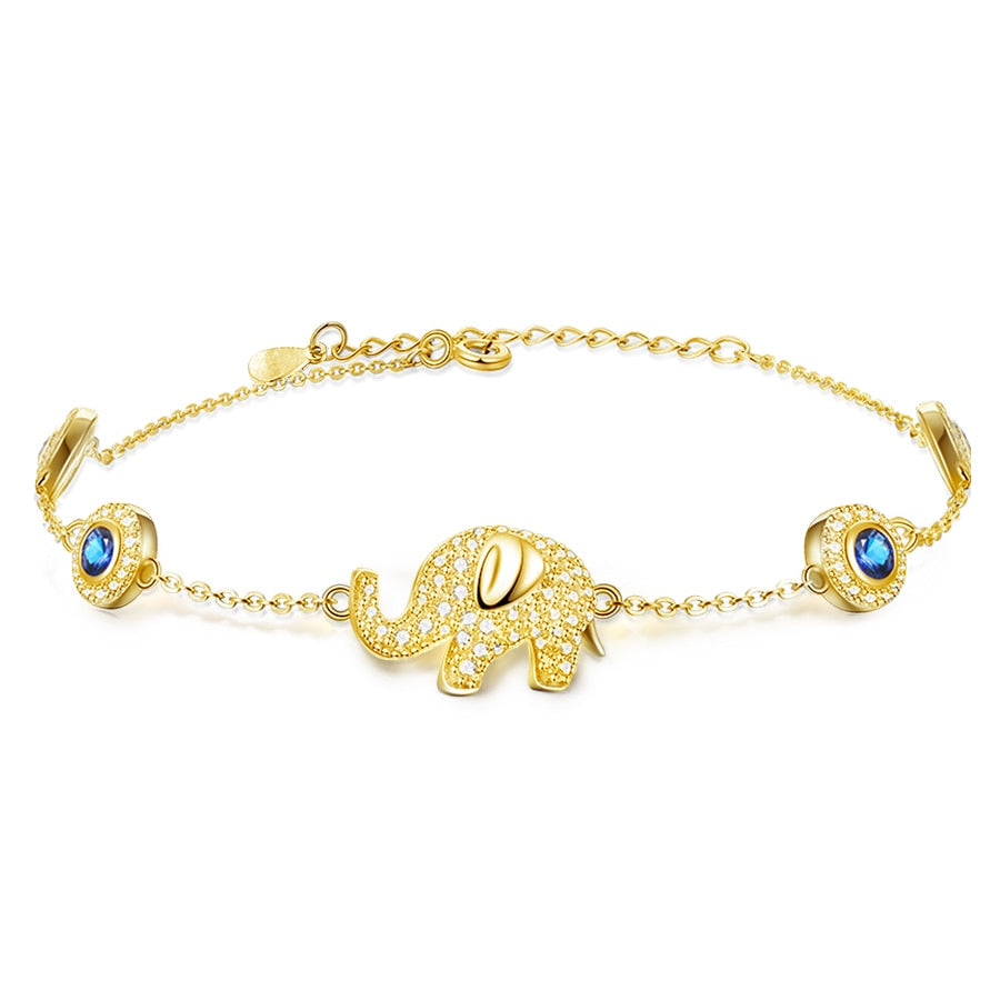 Rhinestone Elephant Bracelet