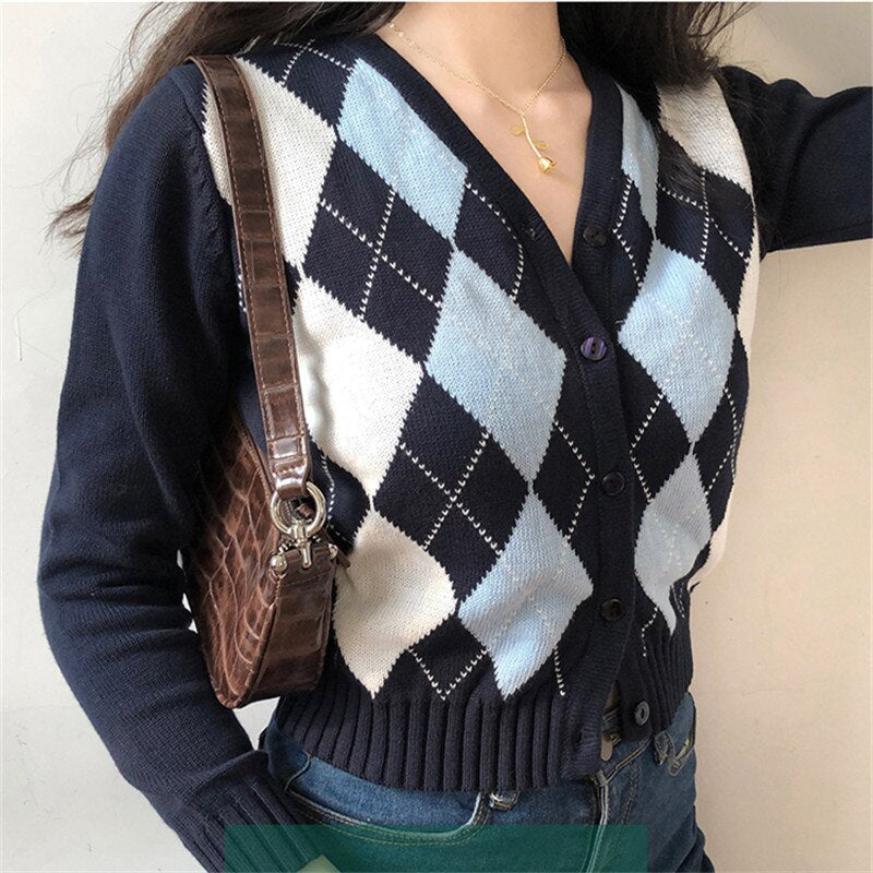 Argyle Knit Sweater