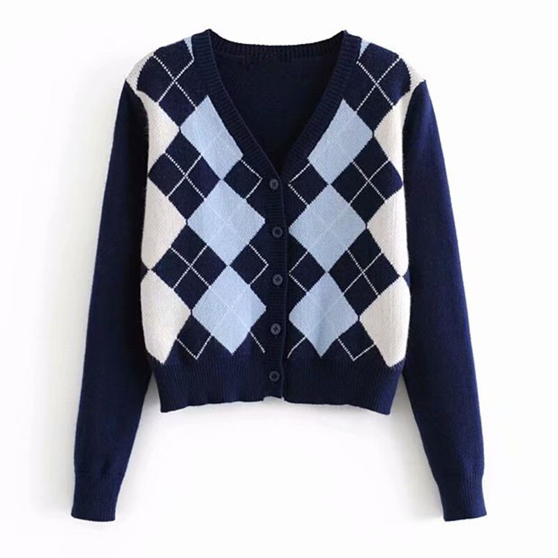 Argyle Knit Sweater