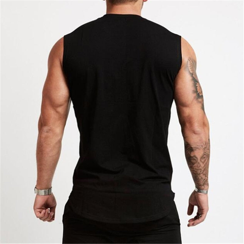 Casual Sleeveless Cotton T-Shirt