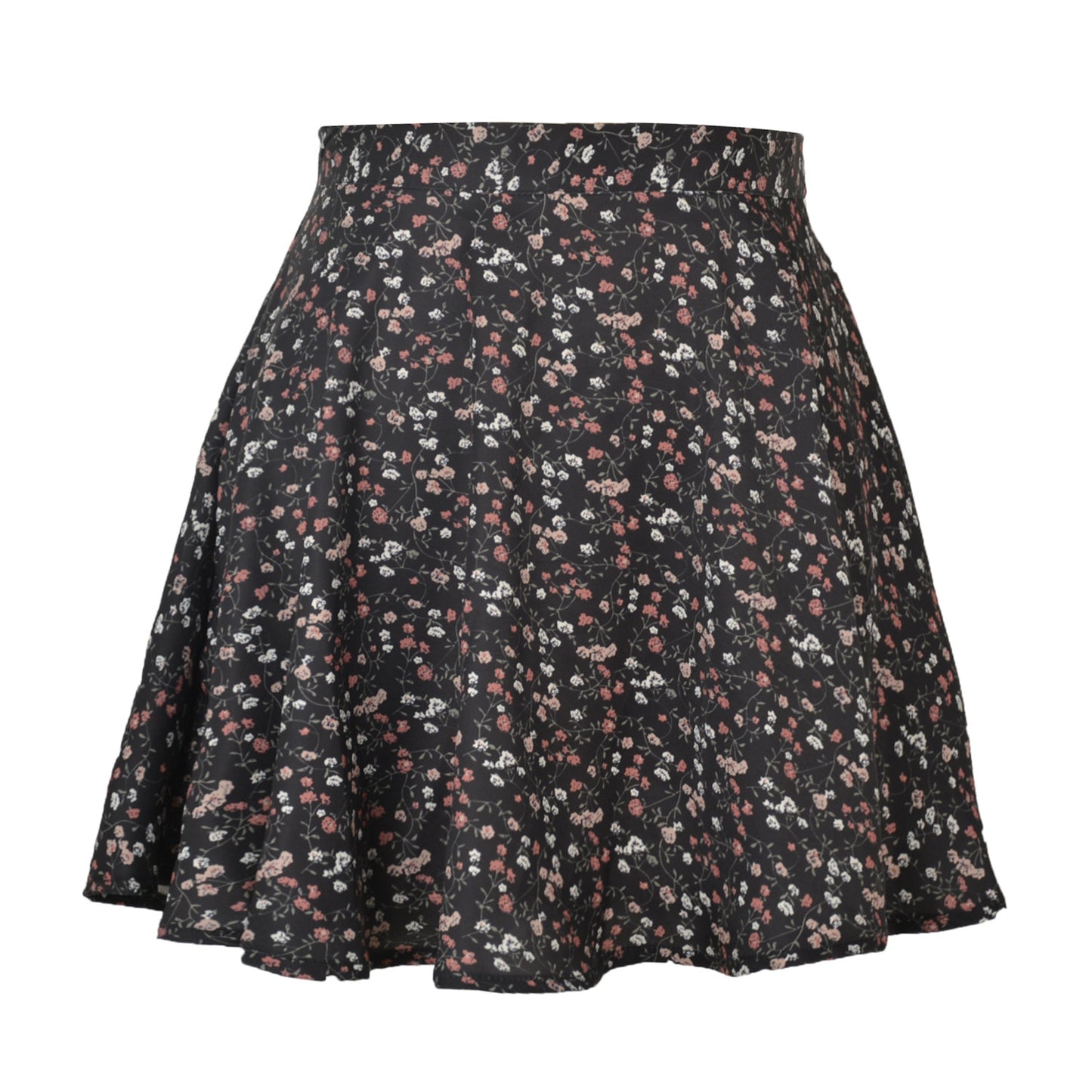 Flower Print Mini Skirt