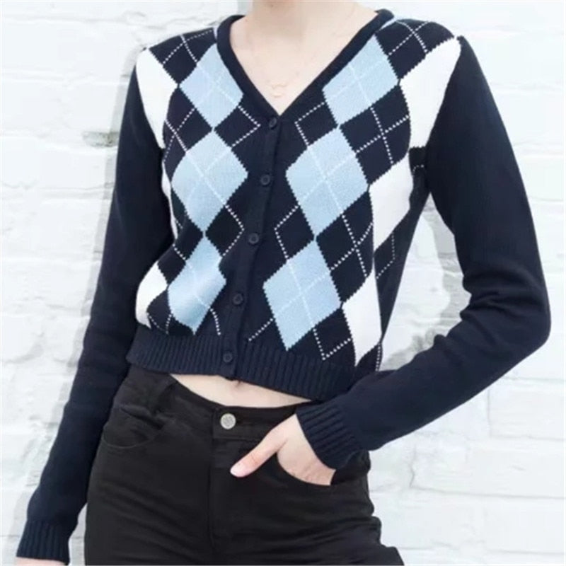 Argyle Knit Sweater