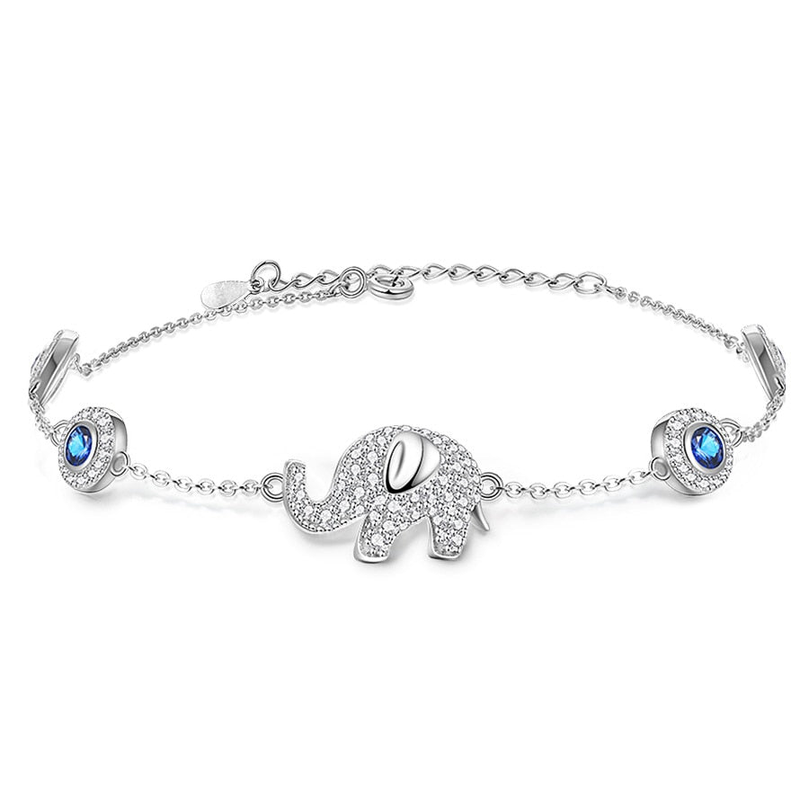 Rhinestone Elephant Bracelet