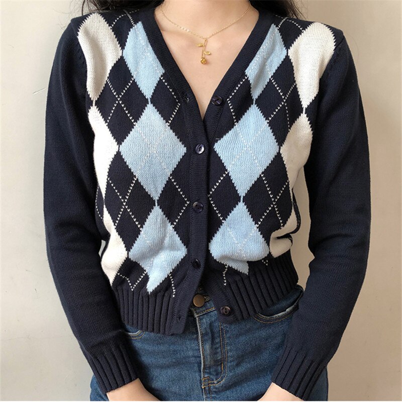 Argyle Knit Sweater