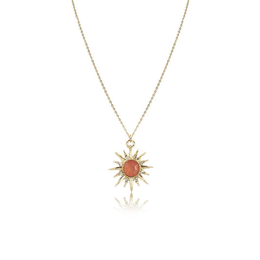 Sun Pendant Chain Necklace